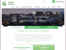 Tablet Screenshot of greenstrata.com.au
